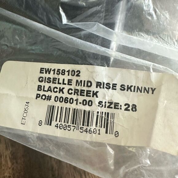 NWT EDWIN Women’s Giselle Mid Rise Skinny Jeans Color Black Creek - Size 27 - Picture 4 of 8